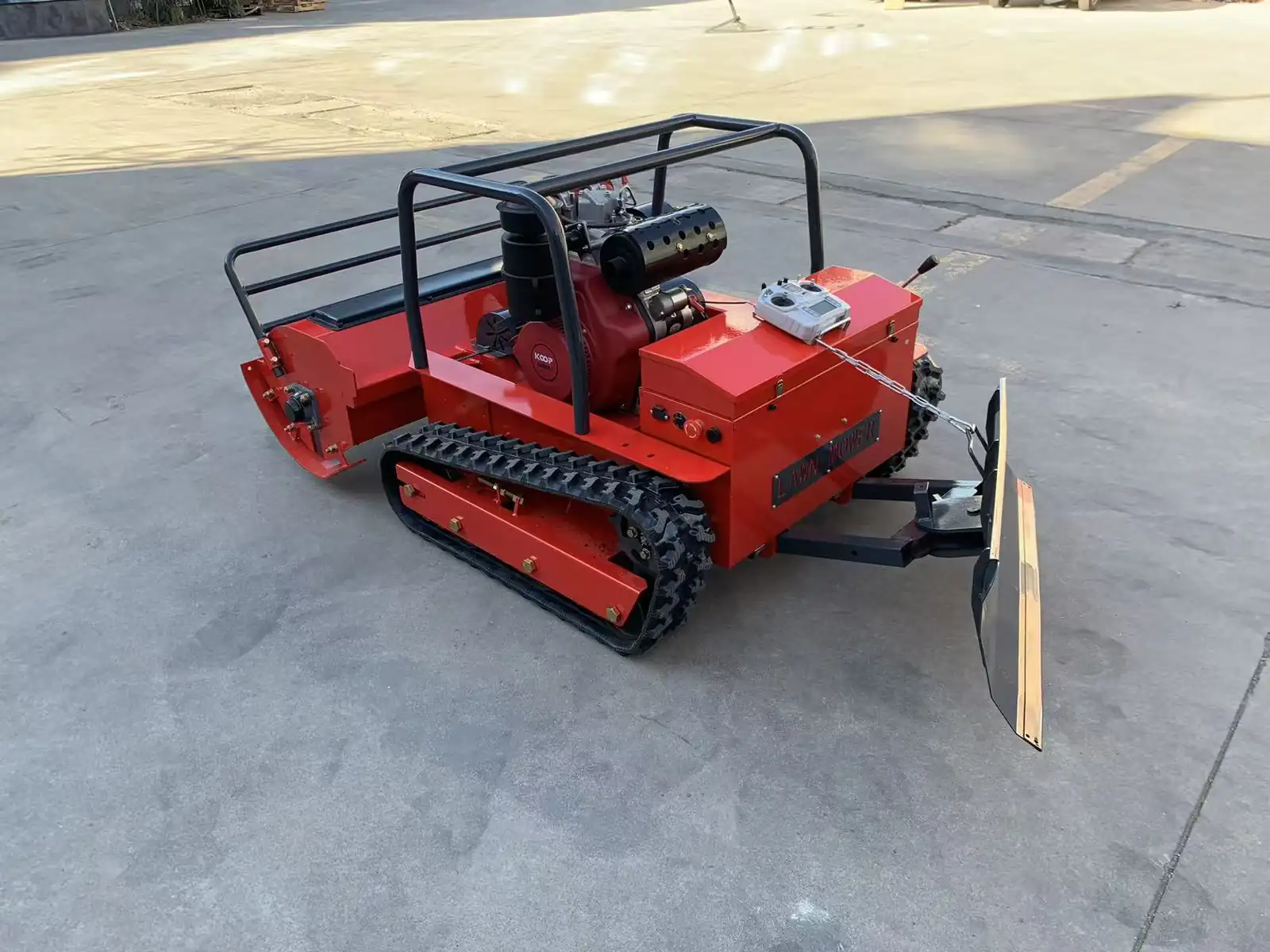 Remote mower prepared for control and handover checks