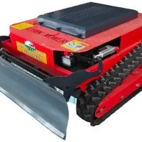 MERI T-Series Mower with Snow Plow — Side View