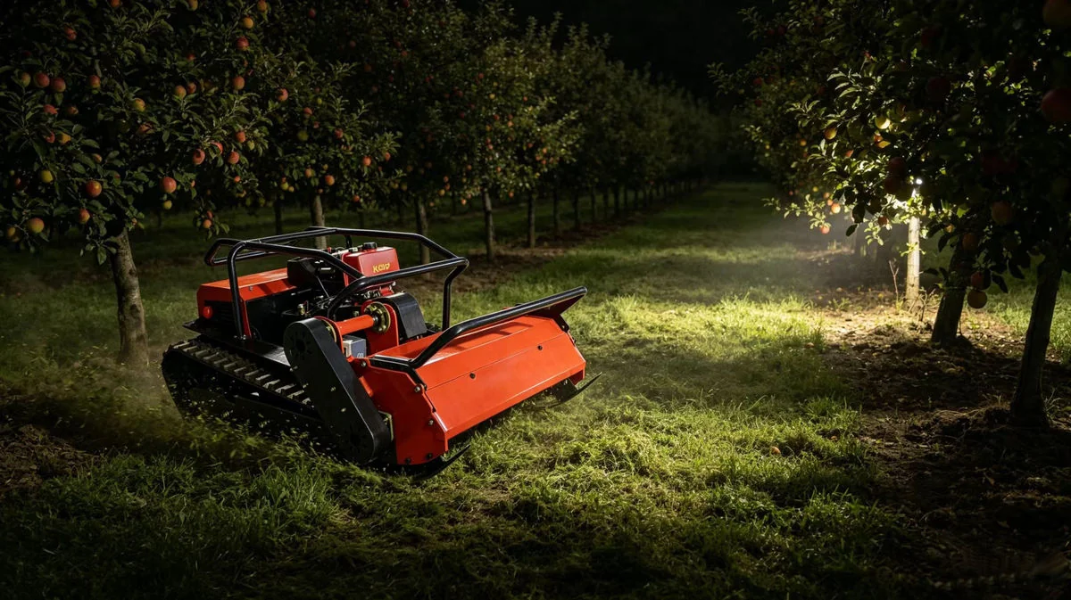 Orchard Management — MERI remote control lawn mower solution